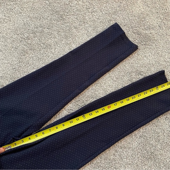 New Amanda + Chelsea Women's Size 4 Navy Blue & White Polka Dot Stretch Pants - Picture 9 of 14
